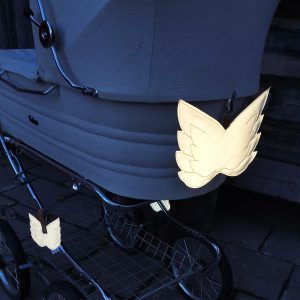 Heijastin enkelinsiivet lasten vaunuissa